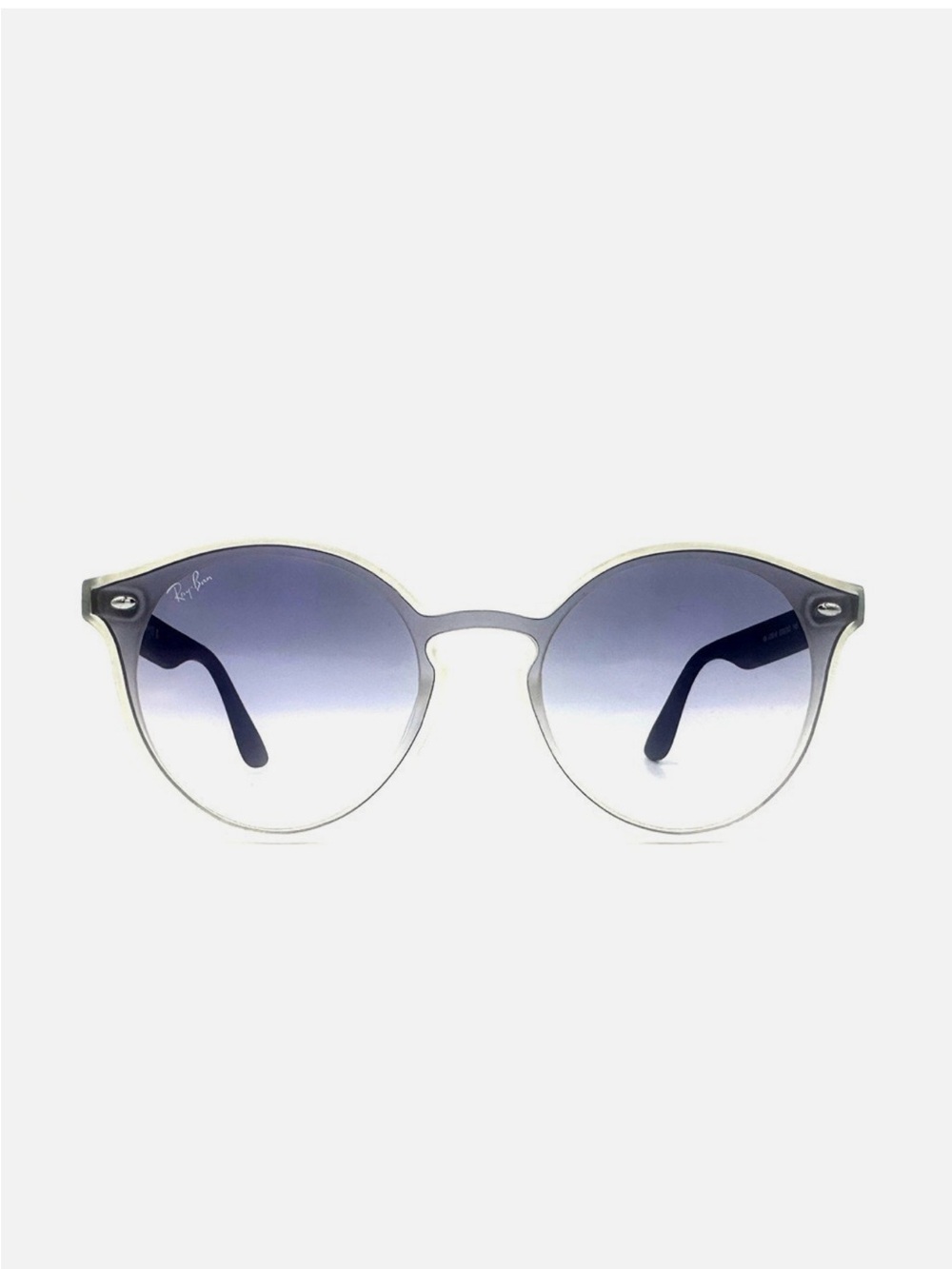 Ray-Ban Silver Frame Sunglasses with Blue Gradient Lenses